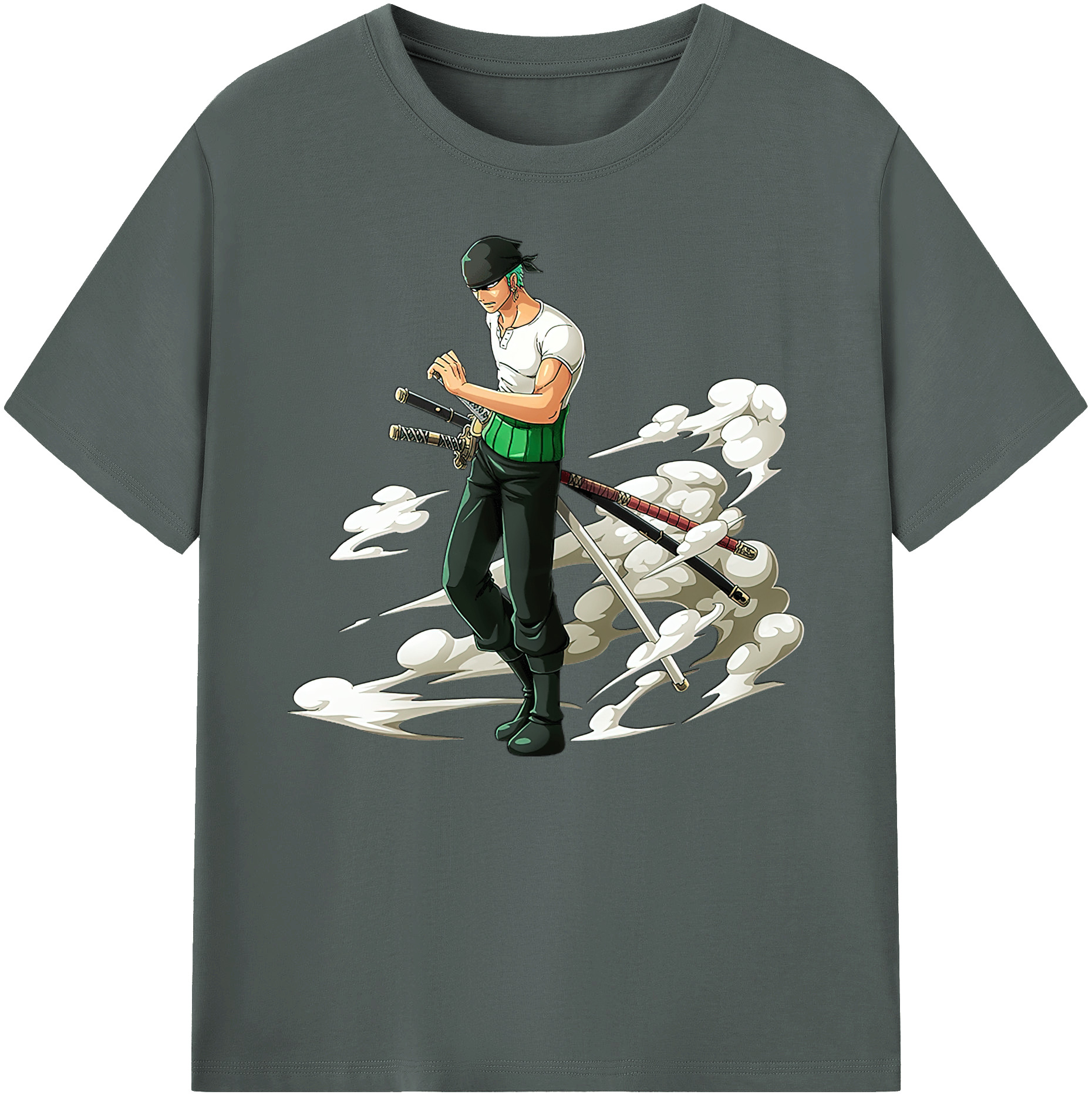 ワンピース ロロノア・ゾロ ONE PIECE Roronoa Zoro 綿100％ メンズ半袖Tシャツ｜肌触りやわらか＆通気性